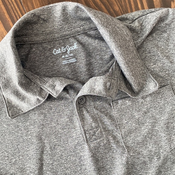 NWT Cat & Jacket Boys Gray Polo Medium 8/10 - Picture 3 of 5